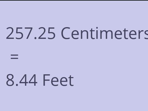 257.25 CM TO FEET