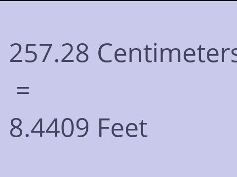 257.28 CM TO FEET