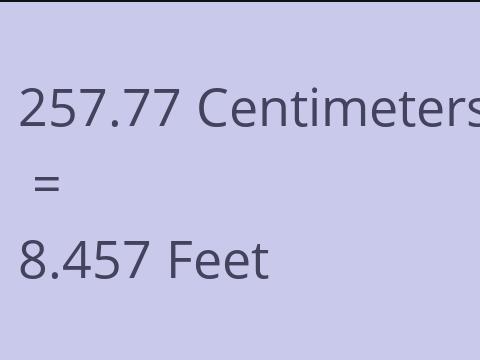 257.77 CM TO FEET