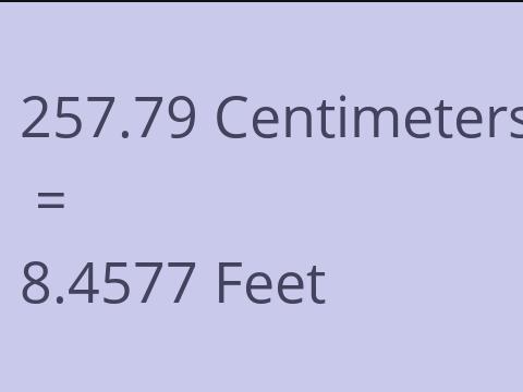 257.79 CM TO FEET