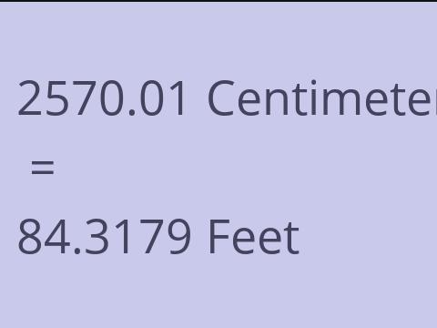 2570.01 CM TO FEET
