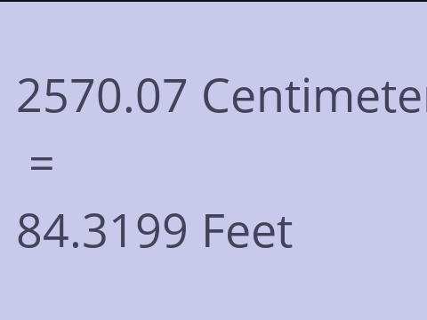 2570.07 CM TO FEET