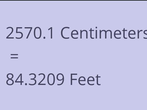 2570.1 CM TO FEET