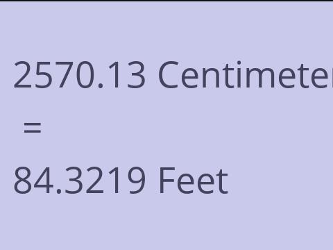 2570.13 CM TO FEET