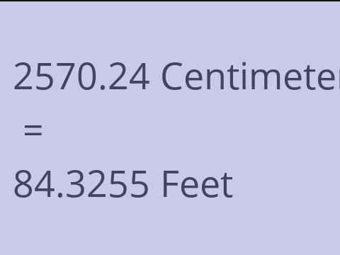 2570.24 CM TO FEET