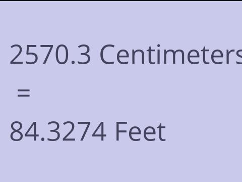 2570.3 CM TO FEET
