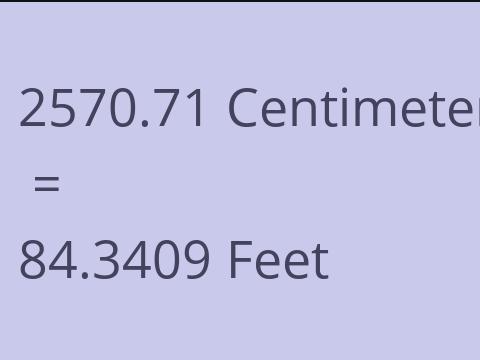 2570.71 CM TO FEET