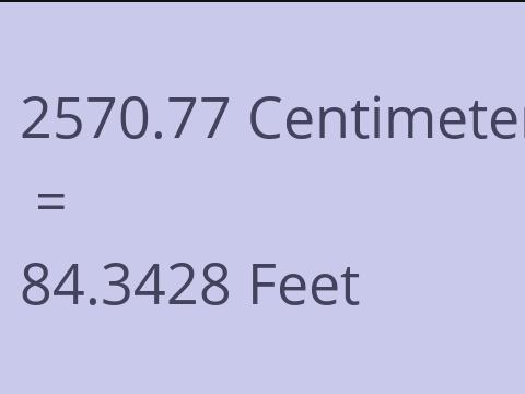 2570.77 CM TO FEET