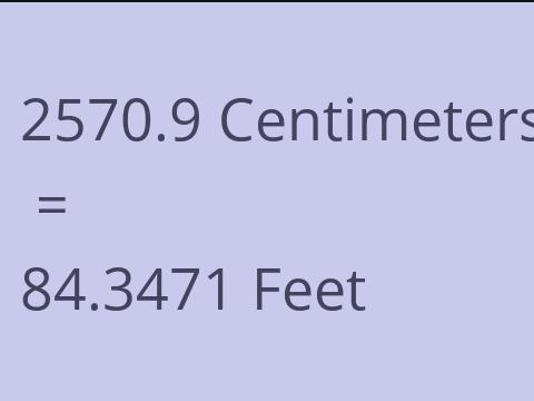 2570.9 CM TO FEET