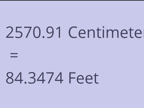 2570.91 CM TO FEET