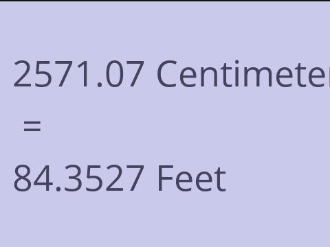 2571.07 CM TO FEET