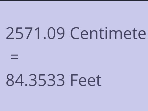 2571.09 CM TO FEET