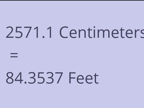 2571.1 CM TO FEET