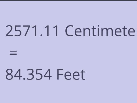 2571.11 CM TO FEET