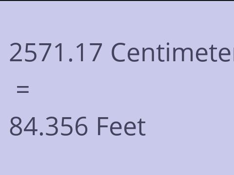 2571.17 CM TO FEET