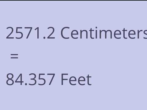 2571.2 CM TO FEET
