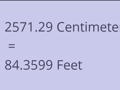 2571.29 CM TO FEET