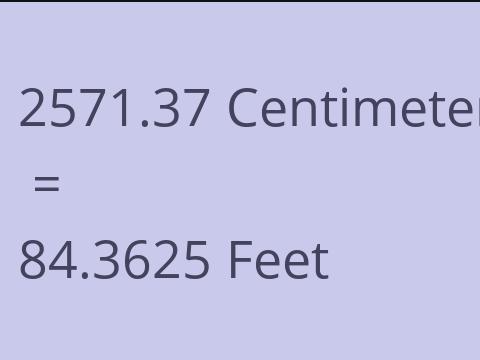 2571.37 CM TO FEET