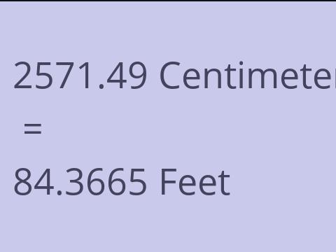 2571.49 CM TO FEET