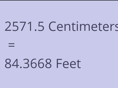2571.5 CM TO FEET