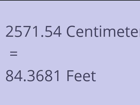 2571.54 CM TO FEET
