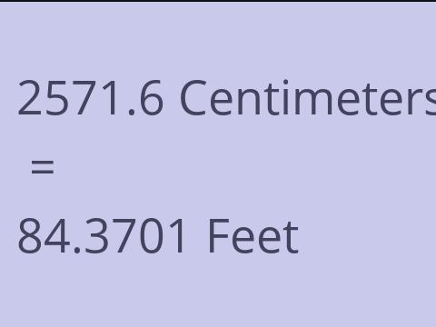 2571.6 CM TO FEET