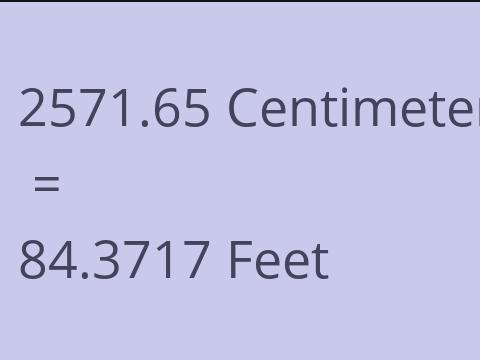 2571.65 CM TO FEET