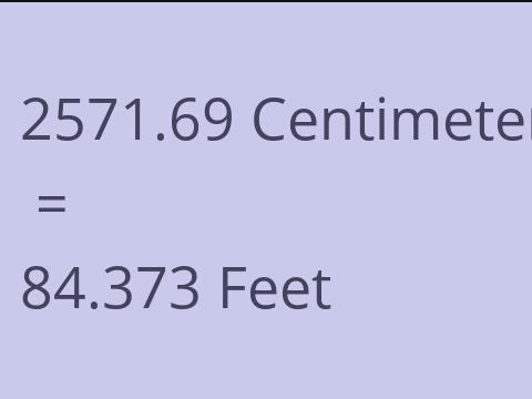 2571.69 CM TO FEET