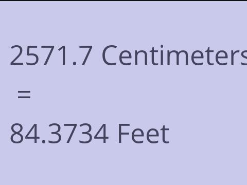 2571.7 CM TO FEET