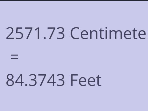 2571.73 CM TO FEET