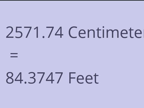 2571.74 CM TO FEET