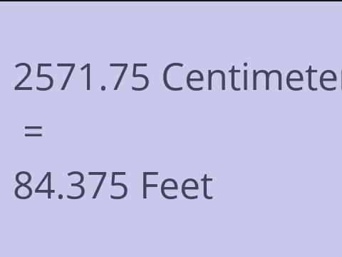 2571.75 CM TO FEET