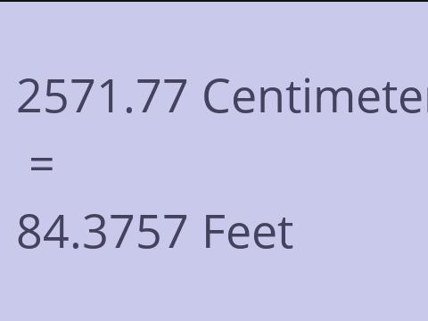 2571.77 CM TO FEET