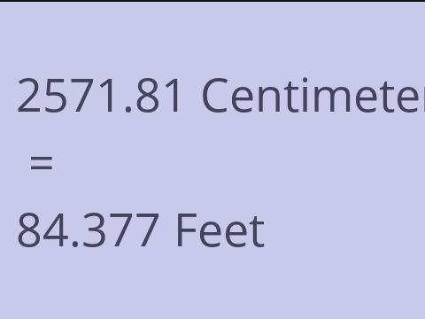 2571.81 CM TO FEET