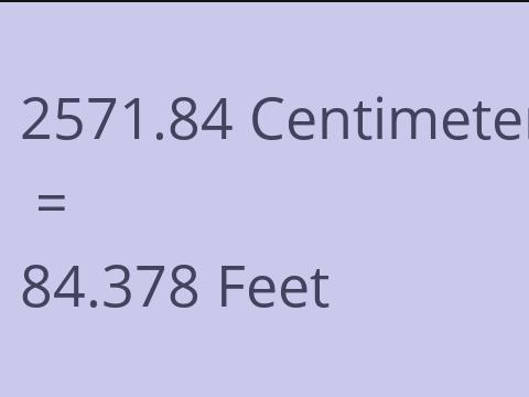 2571.84 CM TO FEET