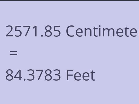 2571.85 CM TO FEET