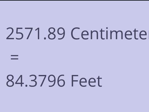 2571.89 CM TO FEET