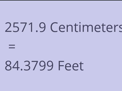 2571.9 CM TO FEET