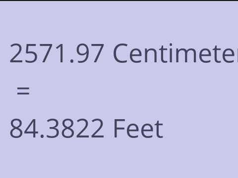 2571.97 CM TO FEET