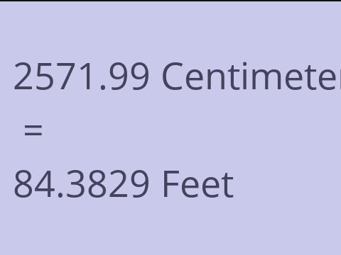 2571.99 CM TO FEET