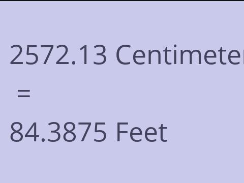 2572.13 CM TO FEET