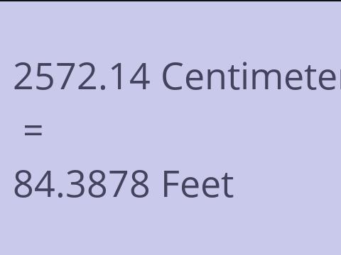 2572.14 CM TO FEET