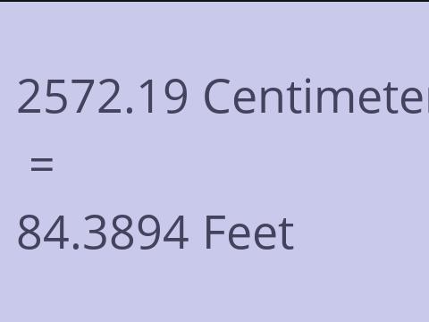2572.19 CM TO FEET
