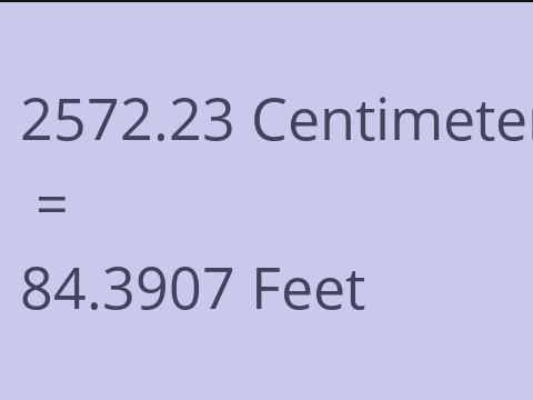 2572.23 CM TO FEET