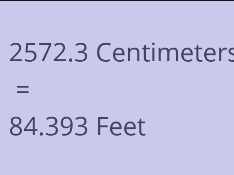 2572.3 CM TO FEET