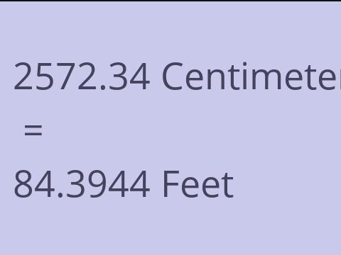 2572.34 CM TO FEET