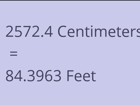 2572.4 CM TO FEET
