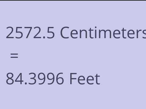 2572.5 CM TO FEET