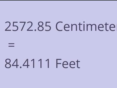 2572.85 CM TO FEET