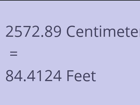 2572.89 CM TO FEET